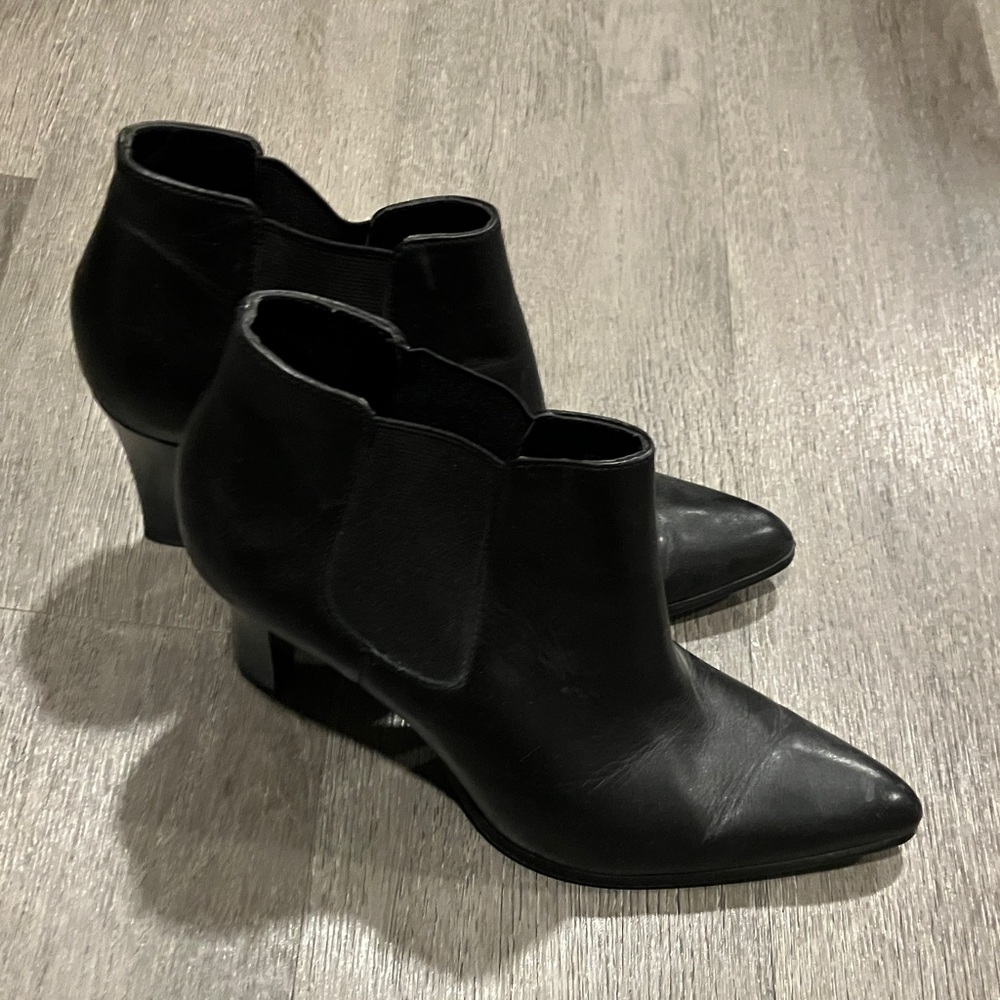 Black Ankle Boots real leather upper